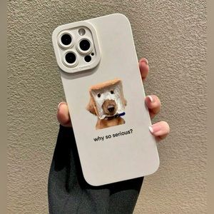 NWT iPhone 13ProMax Snarky Humor Dog Head Clear Rubber Case